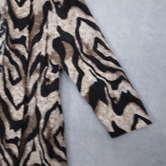 Chico's Easywear | Animal Print Open Front Lightweight Jacket | Size M - Picture 3 of 6